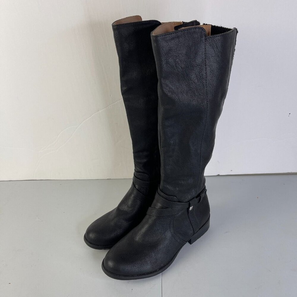 LifeStride Xtrovert Zip Up Riding Boots Black Womens Size 6